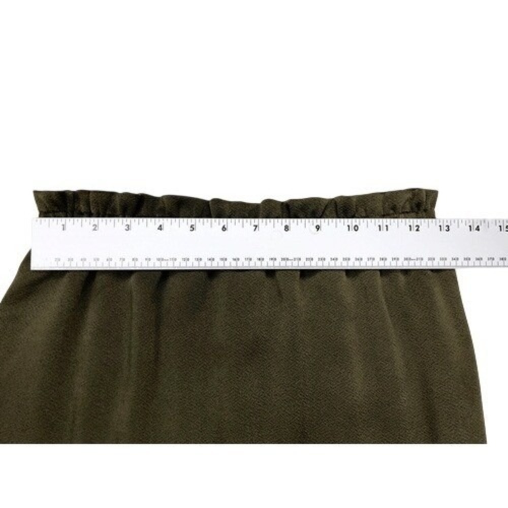 H&M Olive Green Straight Skirt Elastic Waist Size 6 - Picture 4 of 7
